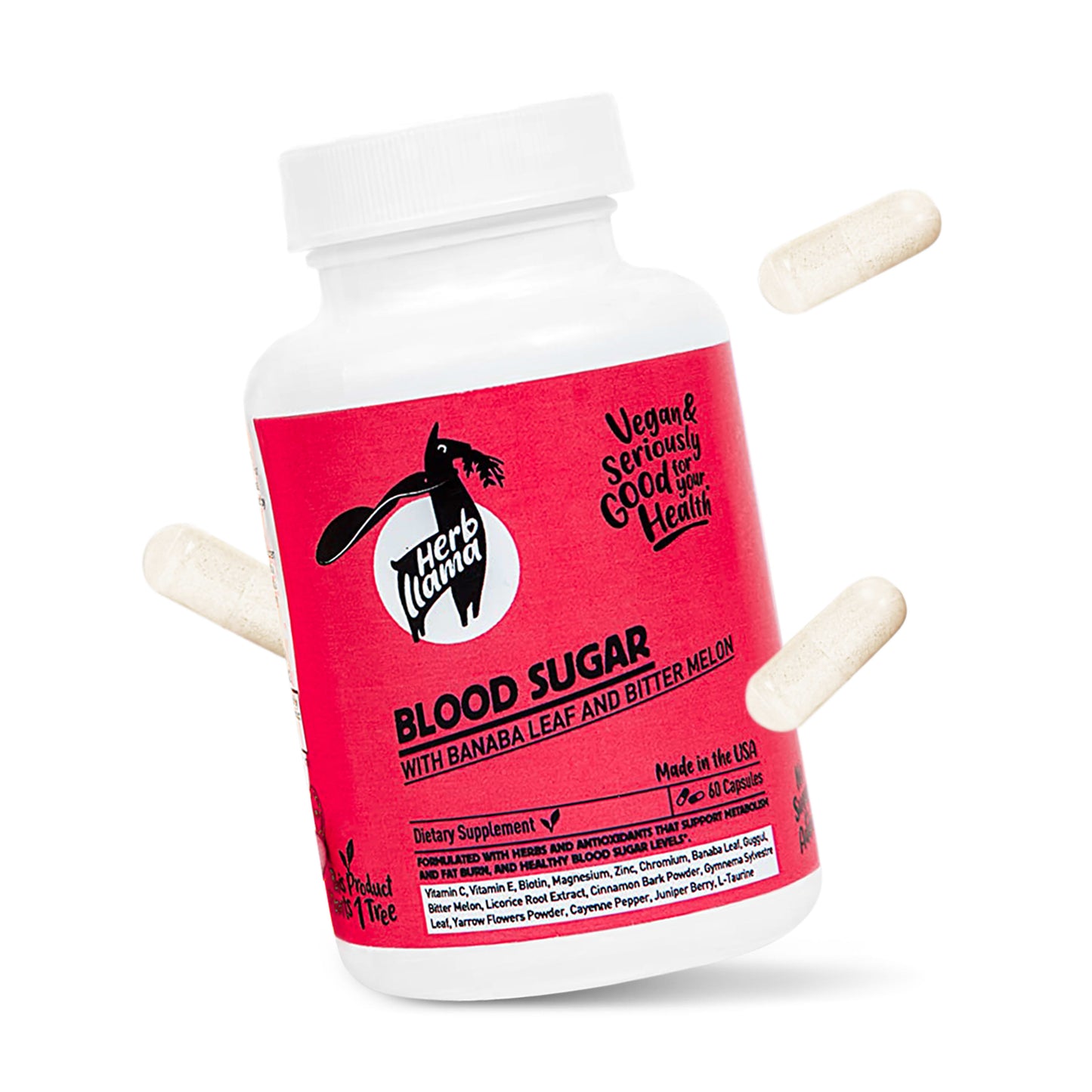 Blood Sugar Hero for Multi-System Wellness and Vitality with Magnesium, Biotin, Banaba Leaf, Bitter Melon, Adaptogenic and Nootropic Herbs